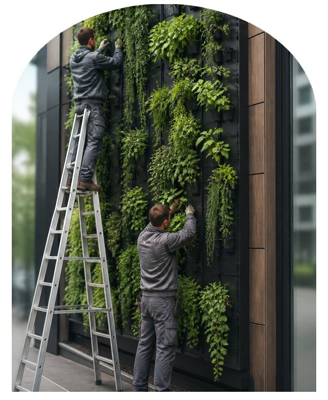 Вертикальное озеленение фасадов и интерьеров в Тейково